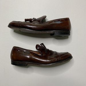 Allen Edmonds Saratoga Loafer Dress Shoes Brown Tassel 10D